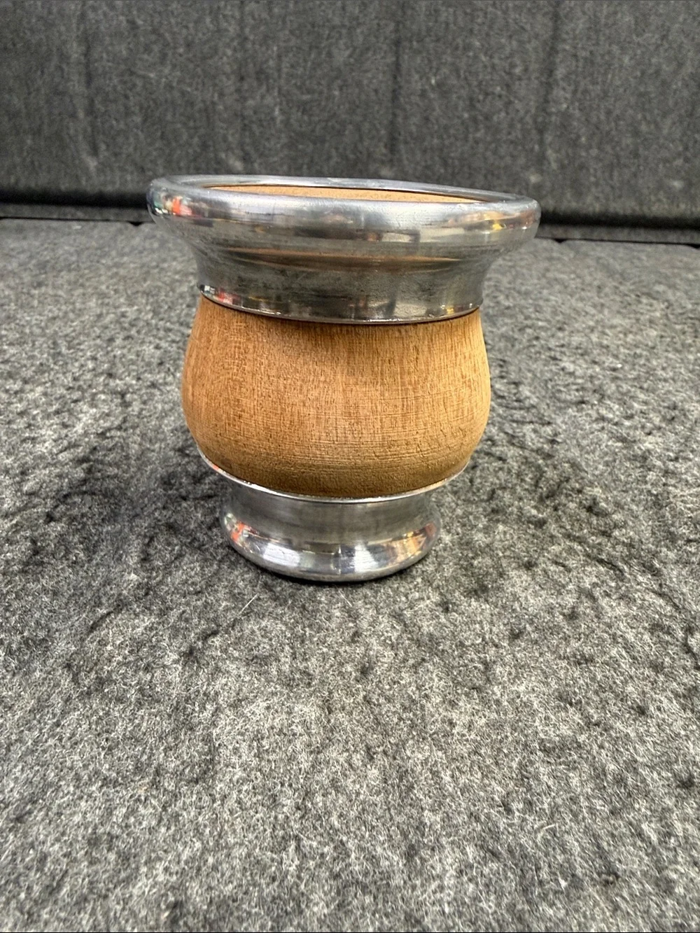 Argentina-Emblem Brown and Silver Mate Cup — Rustic Home Accent